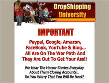 Tablet Screenshot of dropshippinguniversity.com